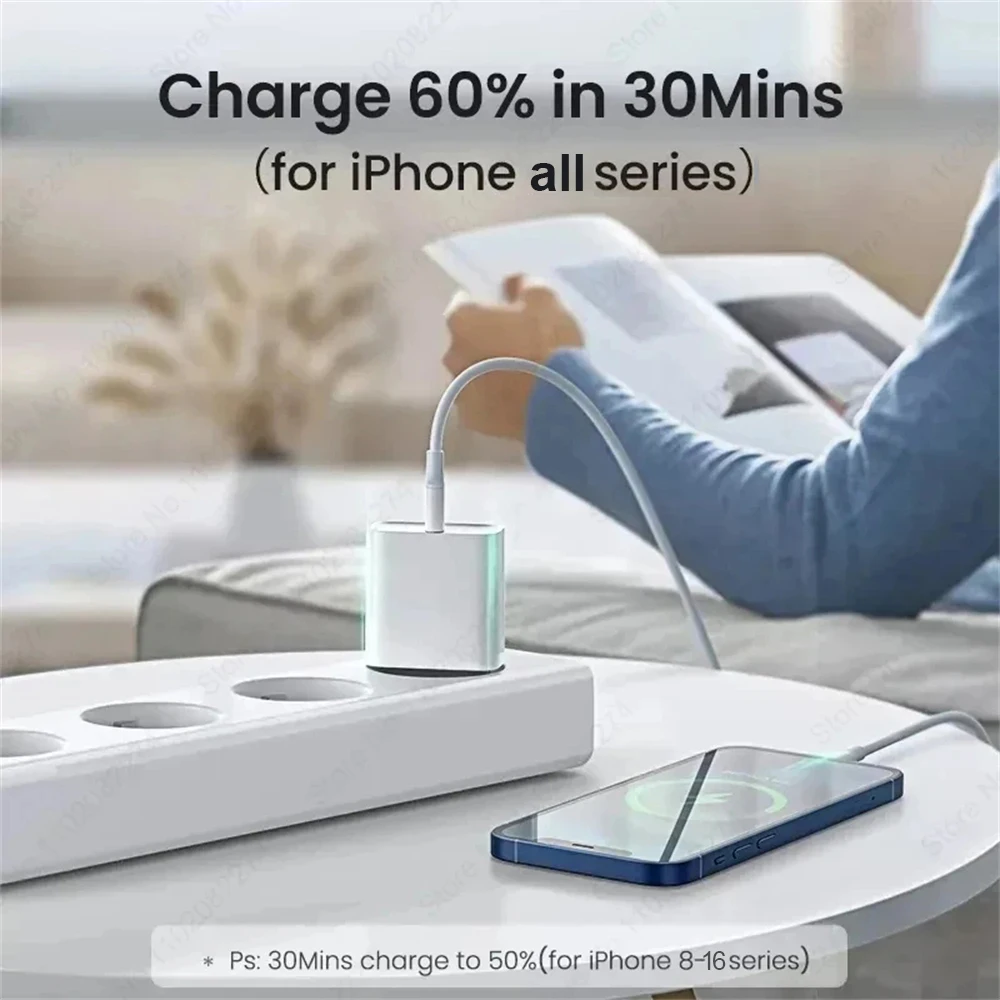 Buy PD 40W Fast Charger For iPhone 14 13 12 11 15 16 Pro Max Phone Charger For iPhone 15 16 Plus USB C Cable Fast Charging Data Line in The World.